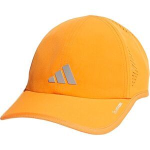 Men's Pure Orange Silver Adjustable Hook and Loop Super Lite Casual Baseball Cap